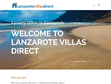 Tablet Screenshot of lanzarotevillasdirect.com